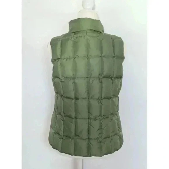 GAP Women’s Down Quilted Puffer Zip Up Vest Emerald Green Size M - Picture 3 of 10